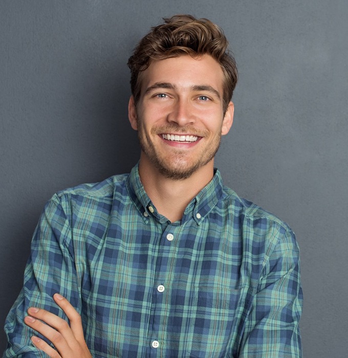Smiling, confident man with nice teeth