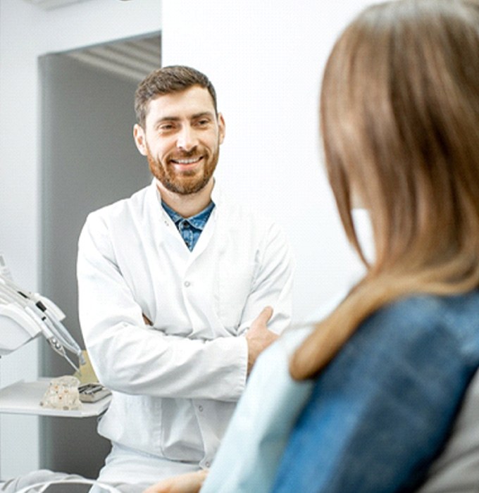 a person visiting their dentist