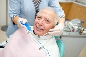 man learning about the basics of dental implants